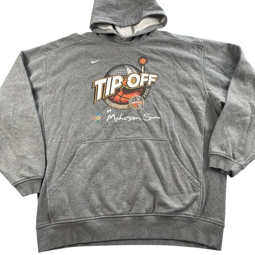 Nike Hoodie Mens XL Gray Basketball Hall of Fame Tip Off Tournament Mohegan Sun